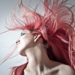 pink hair, hairstyle, woman