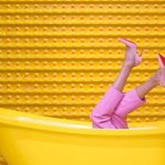 Yellow Steel Bathtub